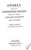 Storia della letteratura italiana: Dall' anno MD fino all' anno MDC