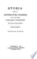 Storia della letteratura italiana: Dall' anno MD fino all' anno MDC