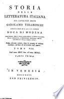 Storia della letteratura italiana: Dall' anno MDC fino all' anno MDCC. 2 pts