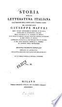 Storia della letteratura italiana dall'origine della lingua sino à nostri giorni