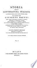 Storia Della Letteratura Italiana Dall'Origine Della Lingua Sino A' Nostri Giorni