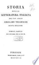 Storia della letteratura italiana del cav. abate Girolamo Tiraboschi