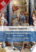 Storia della letteratura italiana del cav. Abate Girolamo Tiraboschi – Tomo 2. –