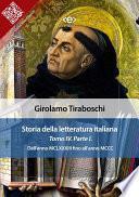 Storia della letteratura italiana del cav. Abate Girolamo Tiraboschi – Tomo 4. –