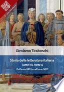 Storia della letteratura italiana del cav. Abate Girolamo Tiraboschi – Tomo 7. –