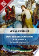 Storia della letteratura italiana del cav. Abate Girolamo Tiraboschi – Tomo 7. –