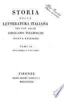 Storia della letteratura italiana del cav. abate Girolamo Tiraboschi ... Tomo 1. [-9.]