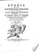 Storia della letteratura italiana del cavaliere abate Girolamo Tiraboschi ... Tomo 1. [- 8. parte 2.]