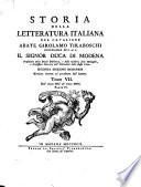 Storia della letteratura italiana del cavaliere abate Girolamo Tiraboschi ... Tomo 1. [- 8. parte 2.]