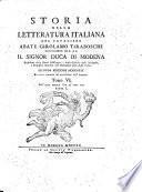 Storia della letteratura italiana del cavaliere abate Girolamo Tiraboschi ... Tomo 1. [- 8. parte 2.]