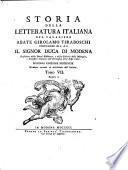 Storia della letteratura italiana del cavaliere abate Girolamo Tiraboschi ... Tomo 1. [- 8. parte 2.]
