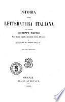 Storia della letteratura italiana del cavaliere Giuseppe Maffei