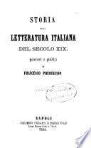 Storia della letteratura italiana del sec. 19