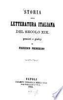 Storia della letteratura italiana del secolo XIX