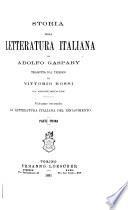 Storia della letteratura italiana, di Adolfo Gaspary