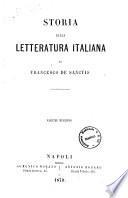 Storia della letteratura italiana di Francesco De Sanctis