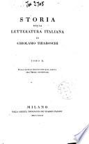 Storia della letteratura italiana di Girolamo Tiraboschi