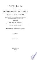 Storia della letteratura italiana di P.L. Ginguené ... Traduzione del prof. B. Perotti con note ed illustrazioni. Tomo primo [-duodecimo]