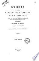 Storia della letteratura italiana di P.L. Ginguené ... Traduzione del prof. B. Perotti con note ed illustrazioni. Tomo primo [-duodecimo]