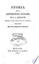 Storia della letteratura italiana di P. L. Ginguene ... traduzione del prof. Benedetto Perotti