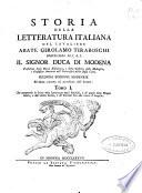 Storia della letteratura italiana