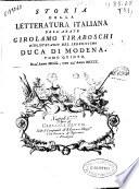 Storia della letteratura italiana