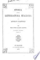 Storia della letteratura italiana. ...