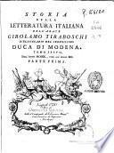 Storia della letteratura italiana
