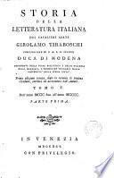 Storia della letteratura italiana