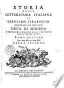 Storia della letteratura italiana