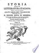 Storia della letteratura italiana