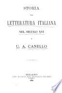Storia della letteratura italiana nel secolo 16