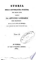 Storia della letteratura italiana nel secolo 18