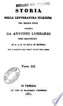 Storia della letteratura italiana nel secolo 18