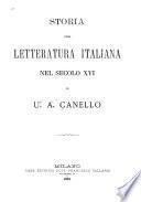 Storia della letteratura italiana nel secolo XVI
