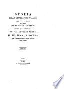 Storia della letteratura italiana nel secolo XVIII