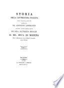 Storia della letteratura italiana nel secolo XVIII