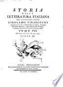 Storia della letteratura italiana: pte. 1-3. Dall'anno MD. fino all'anno MDC