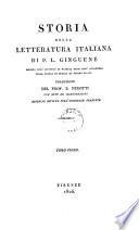 Storia della letteratura italiana. Tr. del prof. B. Perotti