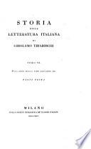 Storia della letteratura italiana. [With] Indice generale