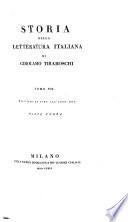 Storia della letteratura italiana. [With] Indice generale