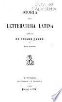 Storia della letteratura latina