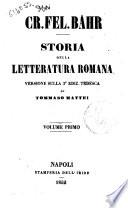 Storia della letteratura romana Cr. Fel. Bahr