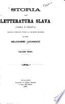 Storia della letteratura slava, (serba e croata) dalle origini fino ai giorni nostri