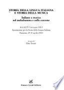 Storia della lingua italiana e storia della musica