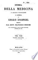 Storia della medicina in aggiunta e continuazione a quella di Curzio Sprengel