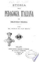 Storia della pedagogia italiana per Emanuele Celesia