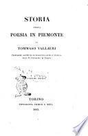 Storia della poesia in Piemonte di Tommaso Vallauri