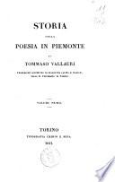 Storia della poesia in Piemonte di Tommaso Vallauri
