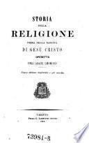 Storia della religione prima della nascita di Gesù Cristo. Operetta dell'abate Lhomond